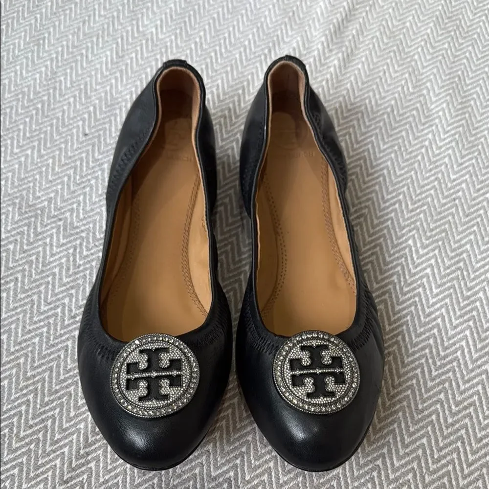 Tory Burch Black Ballet Flats 7.5
